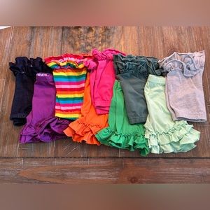 Pearls and Piggytails size 2 cotton ruffle shorts